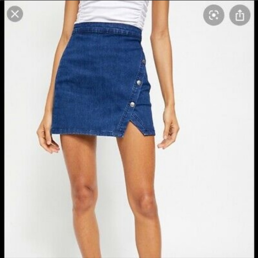 NWT Free People denim mini skirt Size 0